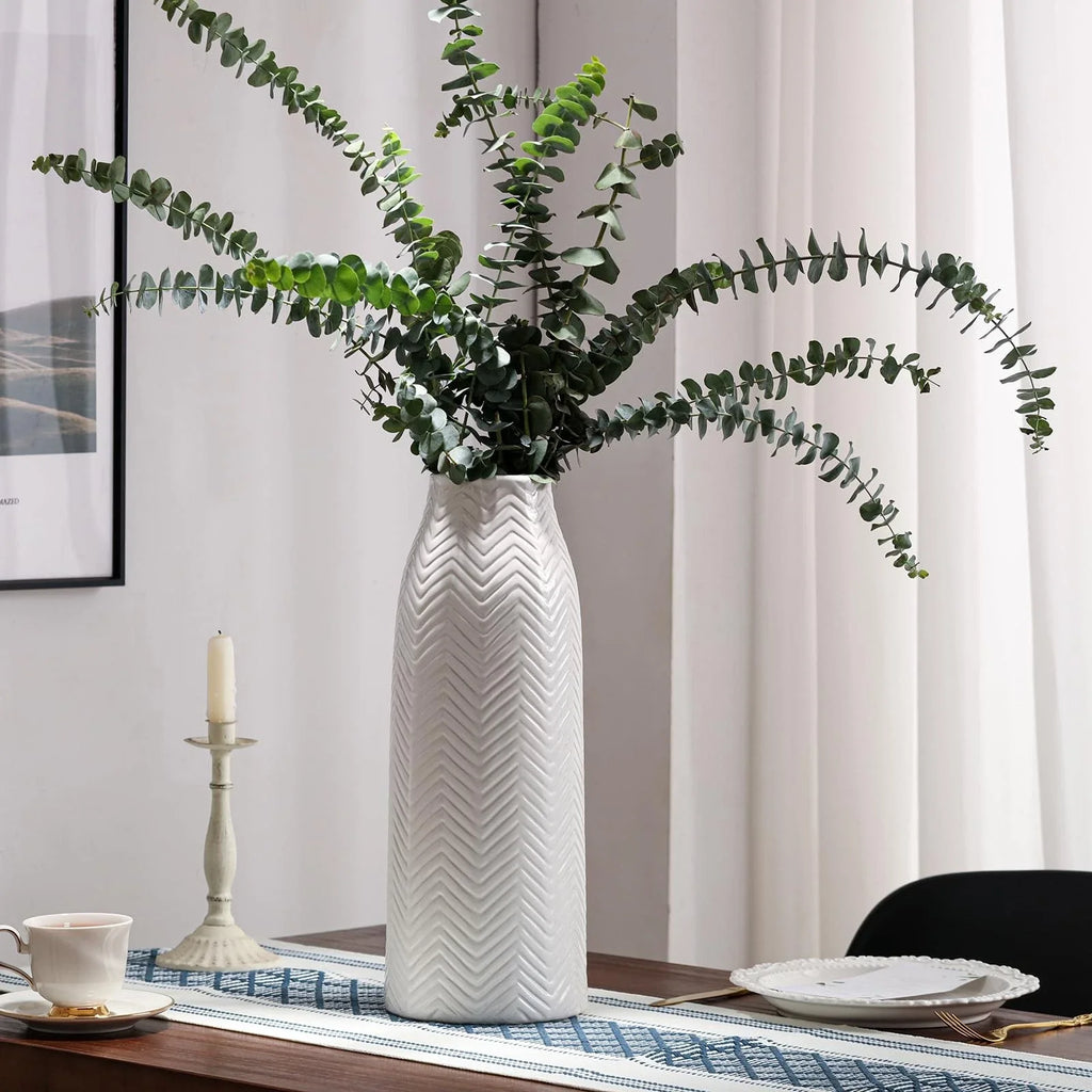 Large White Vase for Flowers Ceramic Vase for Home Decor Tall Vases for Your ...